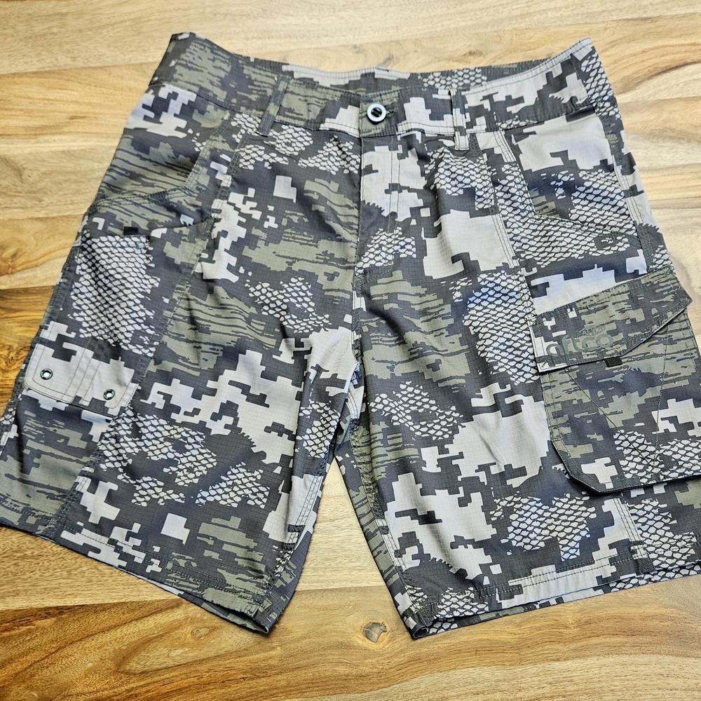 AFTCO Fishing Shorts with Urban Camouflage